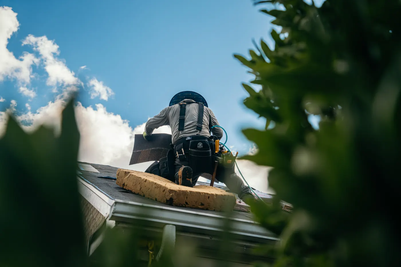Storm damage documented on a Heather Glen home