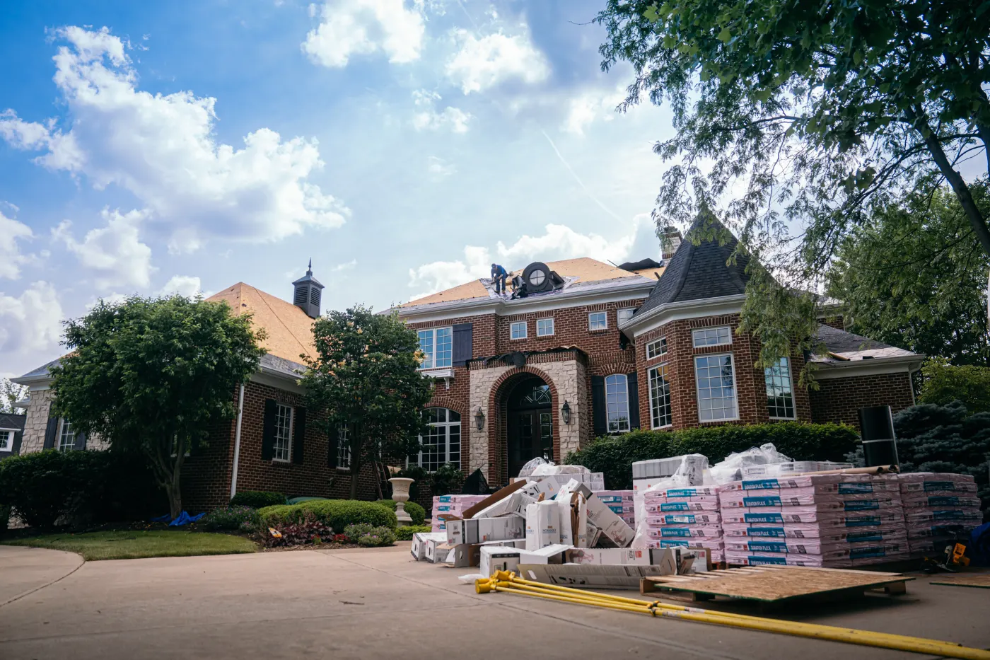 Roof inspection documented on a Heather Glen home